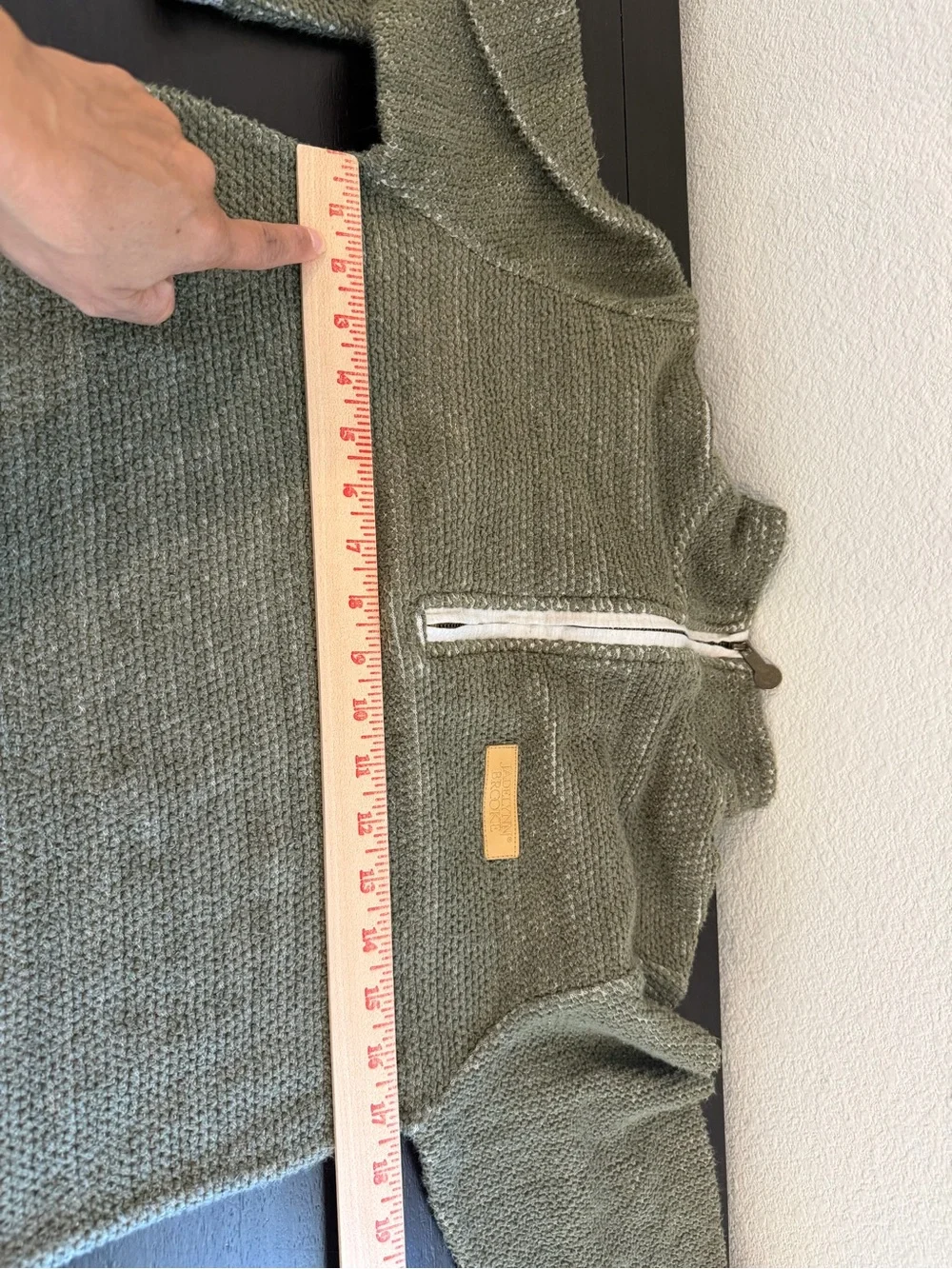 Jadelynn Brooke Olive Green Half-Zip Knit Sweater